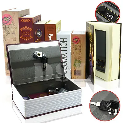 £3.53 • Buy M Hollywood HomeSafe Real Book Safe Key Combination Metal Security Money Box