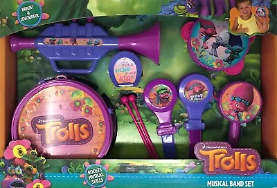 £14.99 • Buy Trolls Musical Band Set Kids Poppy Cooper Branch Trumpet Tambourine Drum Maracas