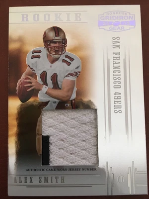 $20 • Buy 2005 Donruss Gridiron Gear Alex Smith Rookie Jersey 2 Clr Patch # 1/1  11/100