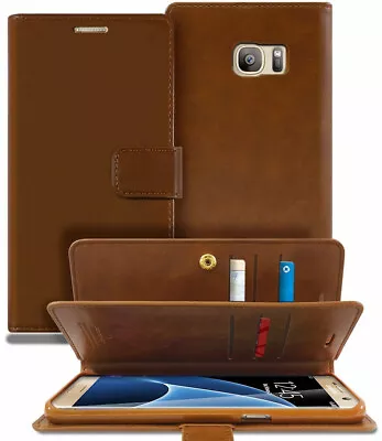 Galaxy S6 Edge Genuine Mercury Mansoor Diary Wallet Case - Brown • $29.95
