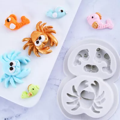 £2.99 • Buy Crab Sea Shells Silicone Mold Cake Mould Decoration Fondant Icing Chocolate Bake