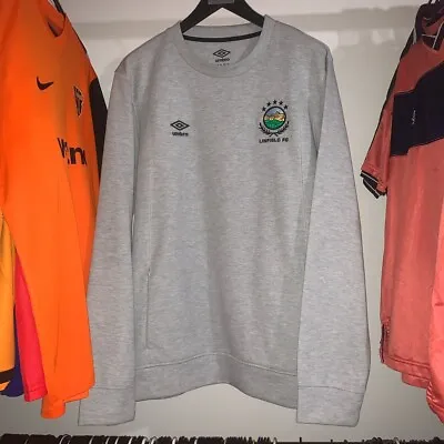 Mens Linfield FC 2020/21 Umbro Football Jumper/Sweatshirt Grey XXL • £34.99