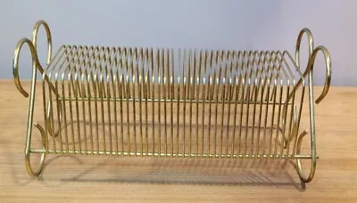 Vintage Metal Wire Record Rack 40 Slot Vinyl LPs 45s 78s Stand Holder MCM Retro • $19.99