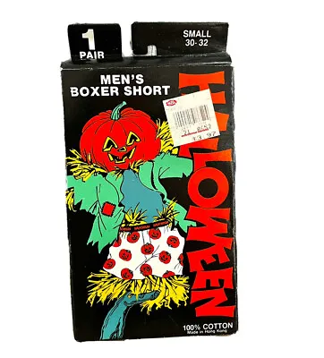 Vintage Halloween Boxer Shorts NOS Jack O Lantern Hong Kong 80’s Mens Small NEW • $29.99