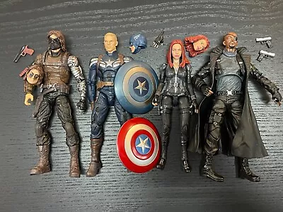 Marvel Legends Lot MCU Captain America Winter Soldier Nick Fury Black Widow • $40