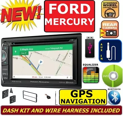 FORD MERCURY GPS NAVIGATION SYSTEM Bluetooth DVD CD USB AUX BT CAR Radio Stereo • $289.99