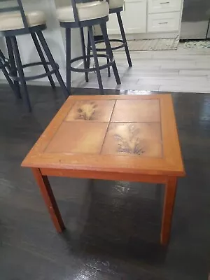  Mid Century Danish Teak Tiled Table  Made In Denmark By Toften Mobelfabrikken  • $65