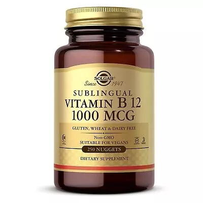 Solgar Vitamin B12 1000 Mcg 250 Nuggets • $37.77