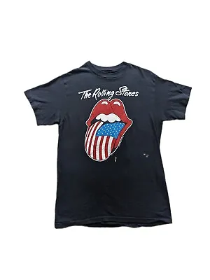 Vintage Rolling Stones Tattoo You 1981 U.S. Concert Tour Shirt Medium 80s Rock • $100