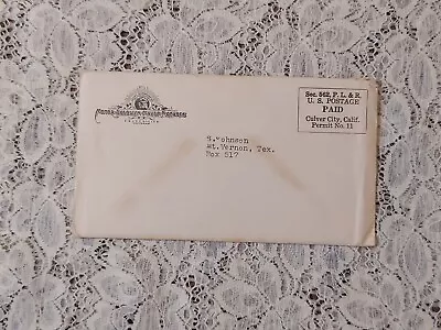 Metro Goldwyn Mayer Pictures Envelope 1940s Or 50s Era MGM Paper Ephemera  • $12.99