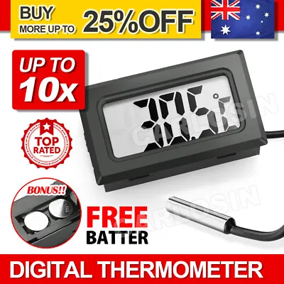 $3.85 • Buy LCD Digital Thermometer For Fridge/Freezer/Aquarium/FISH TANK Temperature AU