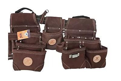 20-379 Sued Leather Tool Belt Bag Carpenter Construction Framers Handyma... • $72.56