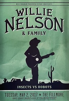 Willie Nelson Concert Poster 2017 F-1485 Fillmore • $27.30