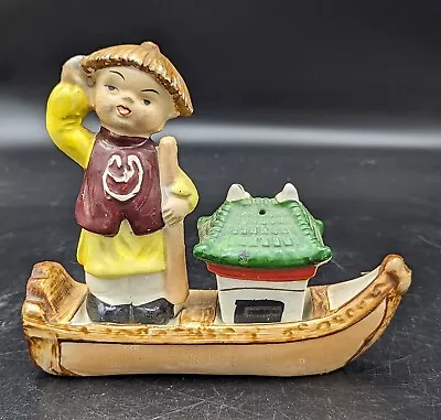 Vintage Asian Child On A Boat Porcelain Figurine Made In Japan • $24.99