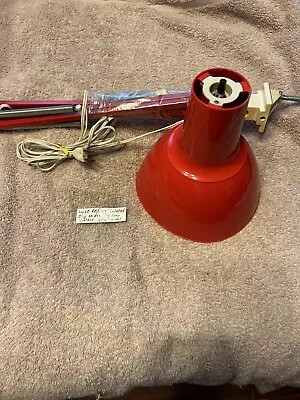 Vintage Red Luxo Articulating Clip On Drafting Lamp Works Great • $65