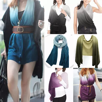 WHOLESALE BULK LOT 10 PCS MIXED COLOR Magic Scarf Shawl Sweater Poncho Sc007 • $32.61