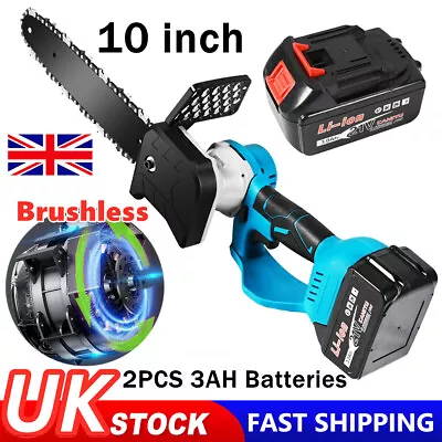 10 Inch Cordless Chainsaw Electric Handheld Wood Cutter + Battery For Makita UK • £46.89