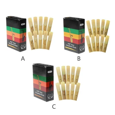 $8.50 • Buy 10pcs Bb Tenor Saxophone Reeds Strength 2 2.5 3 Sax Woodwind Instrument Parts