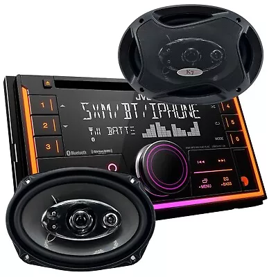 JVC KW-R940BTS 2-Din LCD Bluetooth Car Stereo + 2x Audiotek K69.5 -6x9  Speaker • $159.99