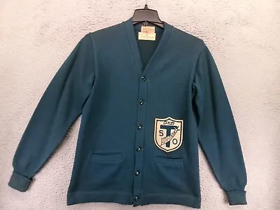 Vintage 50s Wool Varsity Letterman Cardigan Sweater Torrance High School Tartans • $49.95