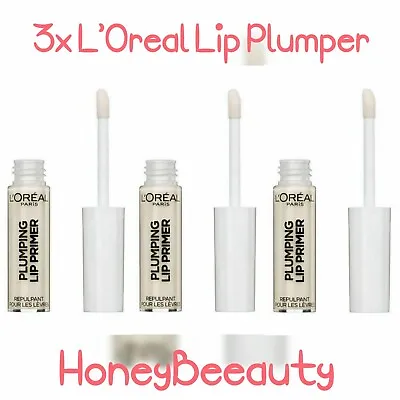 3x L’Oreal Paris Lip Spa Plumping Lip Primer For Glossy Hydrated Fuller Lips • £8.99