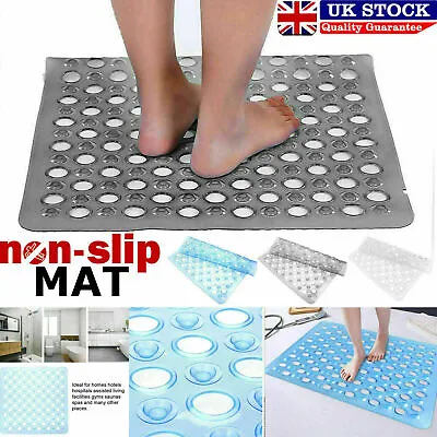 Bath Mat Non Slip Shower Mat Large Extra Strong Suction Anti-Mold Rubber Mats • £5.49