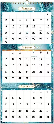 3-Month Wall Calendar 2024-2025 Vertical 11 X26  Lay-Flat April 2024 - July 2025 • $13.99