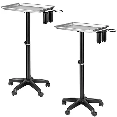 2X Mobile Rolling Mayo Stand Trolley Medical Instrument W/ Removable Tray & Base • $79.99