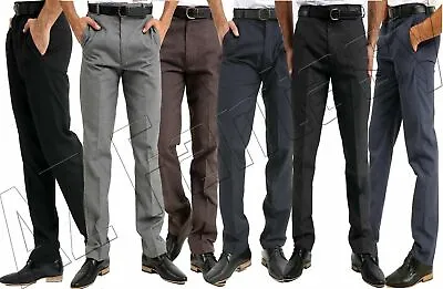 Men Trousers Office Business Work Formal Casual Smart Big Plus Pocket Pant 30-50 • £13.97