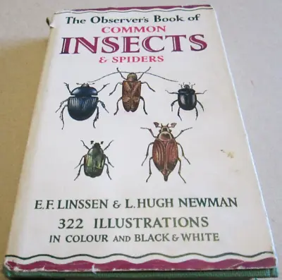 Observer’s Book Of Insects & Spiders (original Dust Jacket) 1958 Last Print. • £13