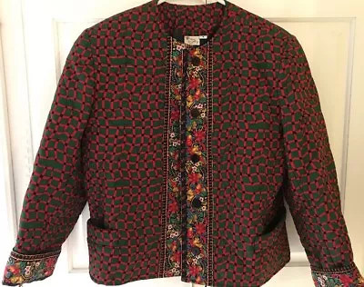 Retired Rare Vera Bradley Holiday 95 Christmas Jacket Size Large Small • $59