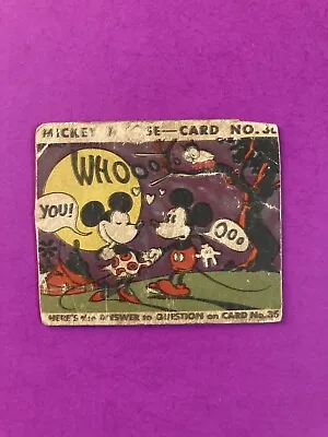 1935 Mickey Mouse Gum - Whooo.  You ! Ooo #36 • $15