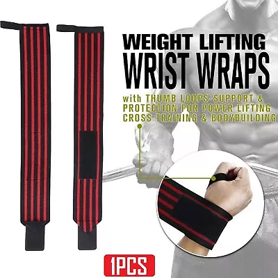 Weight Lifting Strap Gym Muscle Training Wrist Support Straps Wraps Bodybuilding • $12.49