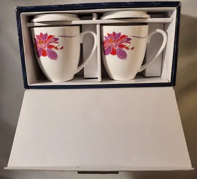 Haeng Nam Bone Ultra Fine China Cup And Saucer Fruit/Flower Theme Korea 2 Lot • $31.88