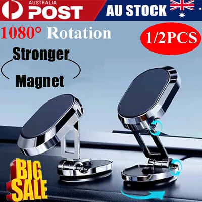 Metal Magnetic Car Phone Holder Folding Magnet Mount Mobile Cell Phone Stand GPS • $11.99