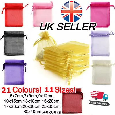 WHOLESALE Organza Gift Bags Luxury Jewellery Pouch XMAS Wedding Party Candy  • £24.99