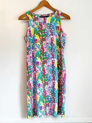 Katherine Way Seaside Pattern Dress Women Medium Mardi Gras Beads Colorful  • $32.99