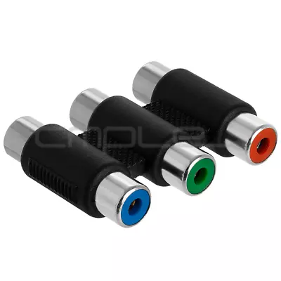 3 RCA Coupler Component Video Cable Extender RCA F To F Connector Joiner Adapter • $6.99