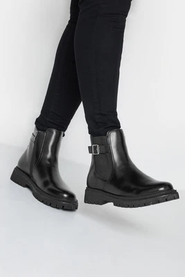 YOURS Chunky Buckle Ankle Boots In Wide E Fit & Extra Wide EEE Fit • £34.99