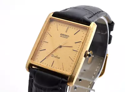 Vintage [Near MINT] Seiko Dolce 6030-5510 Gold Quartz Men's Watch From JAPAN • $149.99