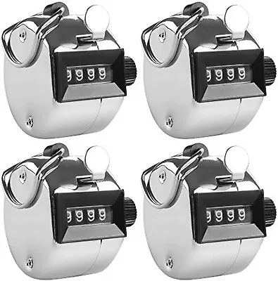 4x Metal Tally Counter Manual Hand Tally Number Counter • £11.99