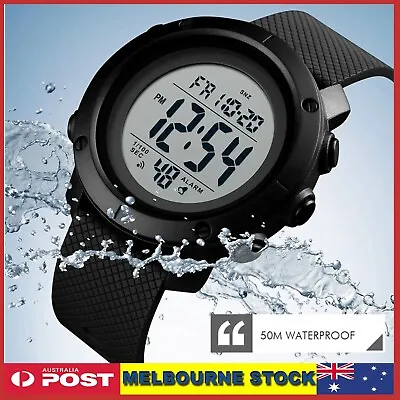 Digital Sports Watch Mens Waterproof Water Resistant Casual SKMEI • $19.99