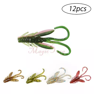 12pcs Yoshikawa Fishing Soft Plastic Lure Baits 1.5″ Micro Nymph Craws 14g • $10.88