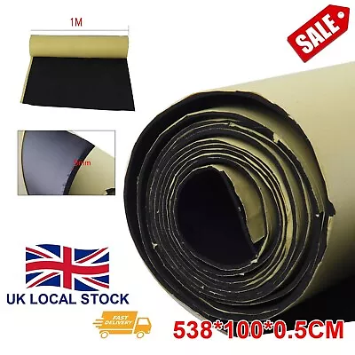 5M Roll Car Van Sound Proofing Deadening Insulation Closed Cell Foam Thick 5mm • £22.99