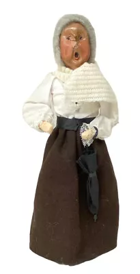 12” Byers Choice Caroler 1994 – Old Woman W/umbrella Chalfont Pa – White Hair • $15