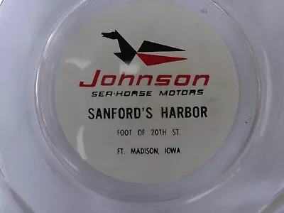 Vintage 1950's Johnson Sea Horse Outboard Boat Motor Glass Advertising Ashtray • $34.99