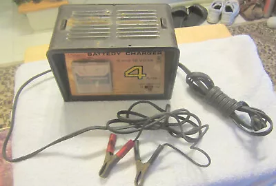 4 Amp 6 & 12 Volt Battery Charger 608.71261Sears Solid State Silicon VTG • $43.70