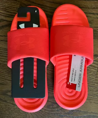 Under Armour Women's Ansa Fix Slide Sandals Size 8 BETA ORANGE • $20.85