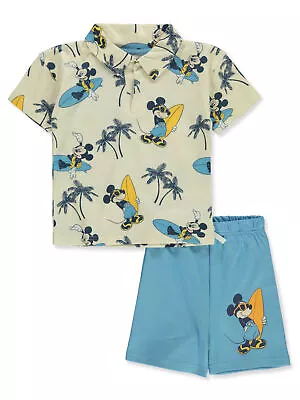 Disney Mickey Mouse Boys' 2-Piece Boarder Shorts Set Outfit • $16.99