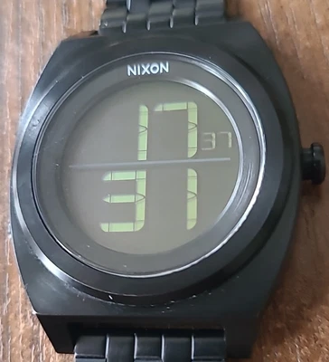 £30 • Buy Nixon Mens Watch Black Stainless Steel The Time Teller Digi Good Quality Watch